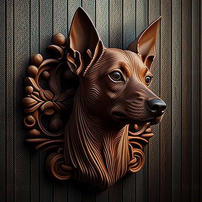 3D model Dwarf Pinscher dog (STL)